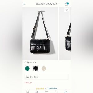 Anthropologie Black leather purse